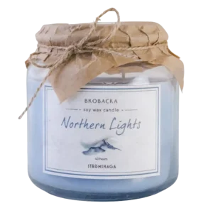 Doftljus Brobacka Northern Lights i stor glasbehållare Ø 10 x H 10 cm