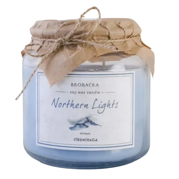 Doftljus Brobacka Northern Lights i stor glasbehållare Ø 10 x H 10 cm